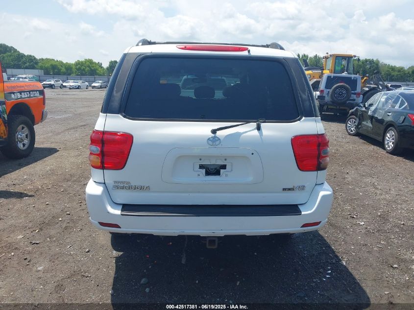 2001 Toyota Sequoia Limited V8 VIN: 5TDZT38A81S032609 Lot: 42517381