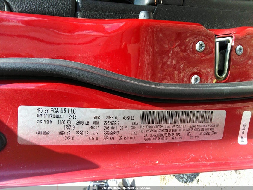 2018 JEEP COMPASS LATITUDE 4X4 - 3C4NJDBB4JT333458