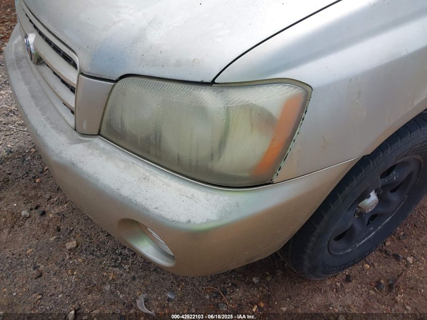 2003 Toyota Highlander V6 VIN: JTEGF21AX30109629 Lot: 42522103