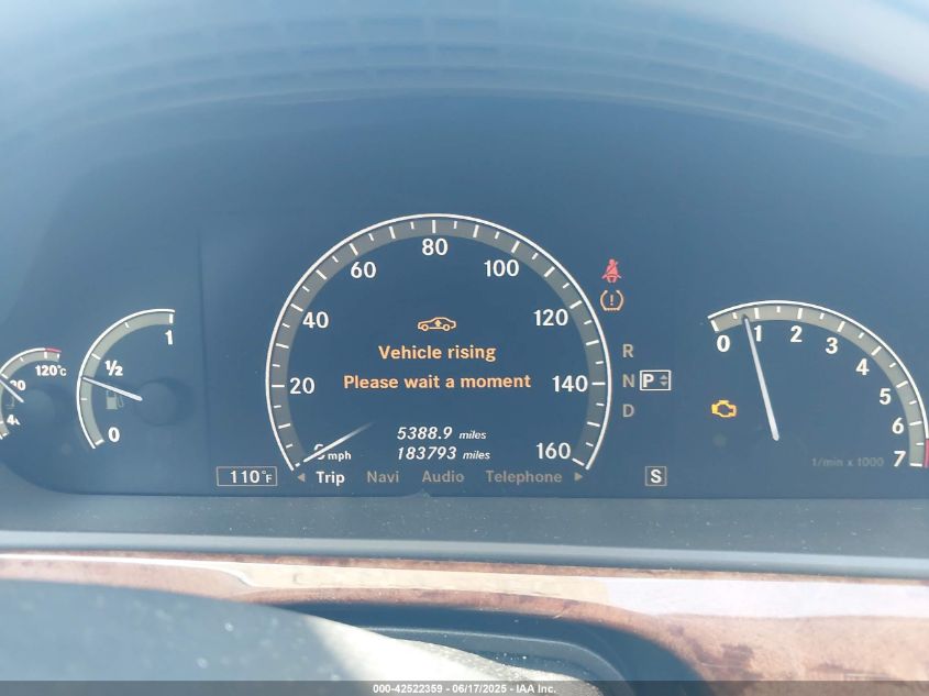 2007 Mercedes-Benz S 550 VIN: WDDNG71XX7A104267 Lot: 42522359