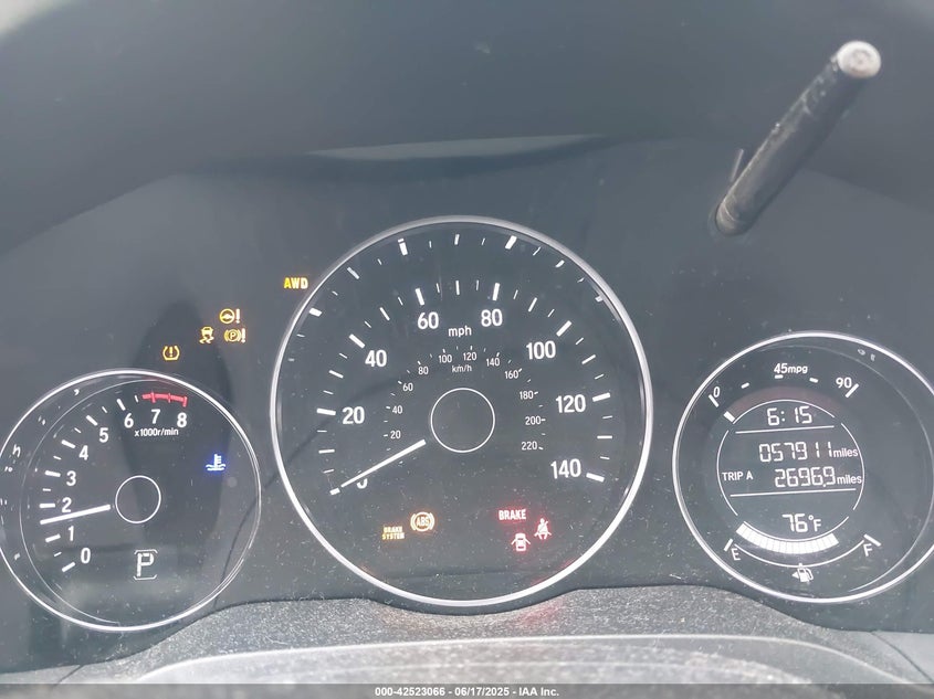 2018 HONDA HR-V VIN: 3CZRU6H57JG704394