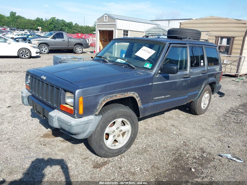 2001 Jeep Cherokee Sport blue other gasoline 1J4FF48S31L546050 photo #3