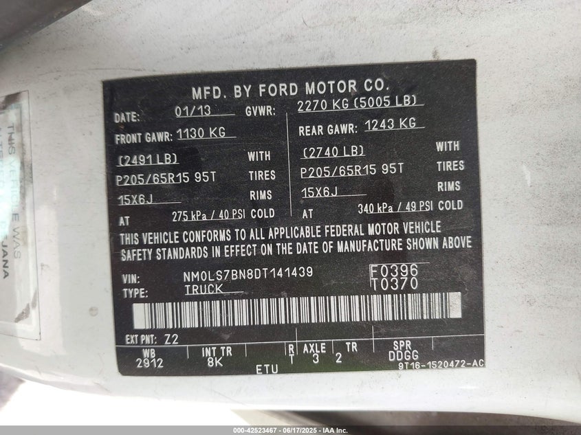 2013 FORD TRANSIT CONNECT XLT - NM0LS7BN8DT141439