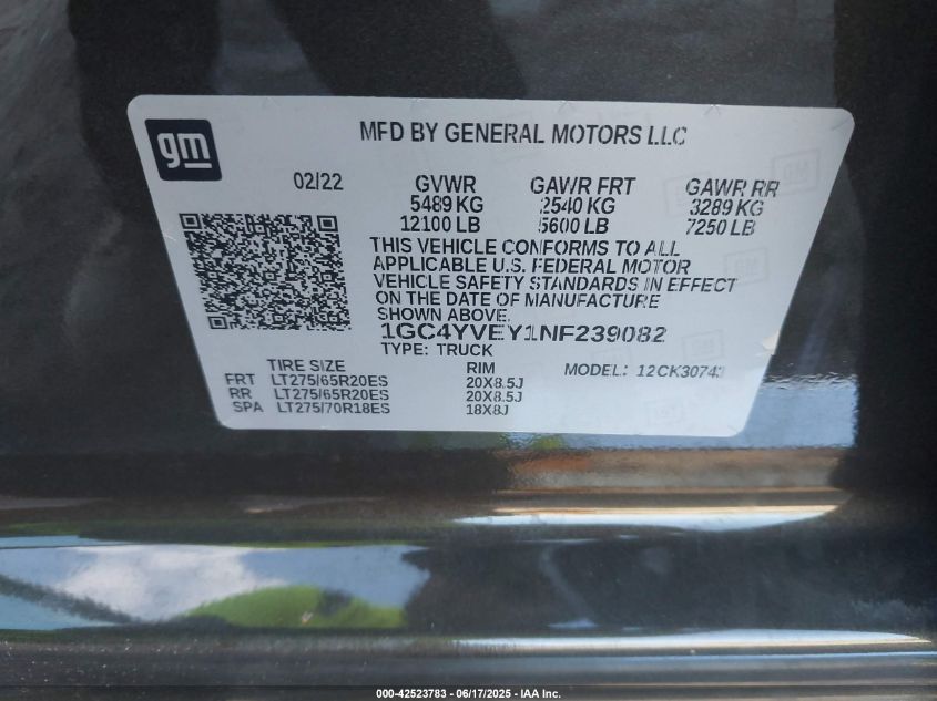 2022 Chevrolet Silverado 3500hd - 1GC4YVEY1NF239082