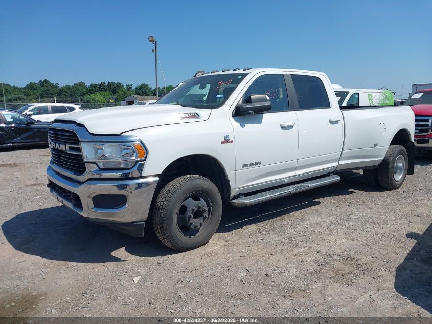 2020 Ram 3500 Big Horn 4X4 8' Box white truck diesel 3C63RRHL0LG117171 photo #3