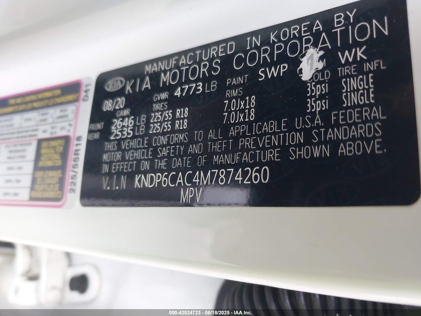 2021 KIA SPORTAGE S - KNDP6CAC4M7874260