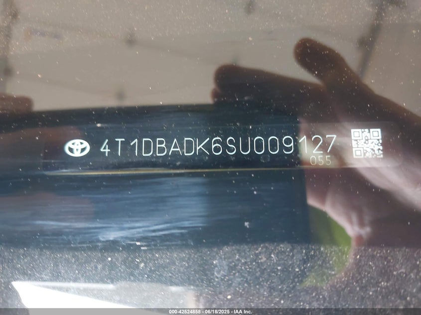 2025 TOYOTA CAMRY 2.5L I-4 DI, DOHC, V(VIN: 4T1DBADK6SU009127