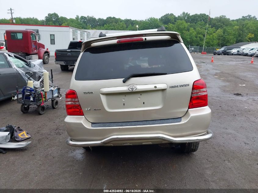 2003 Toyota Highlander V6 VIN: JTEHF21AX30099687 Lot: 42524892