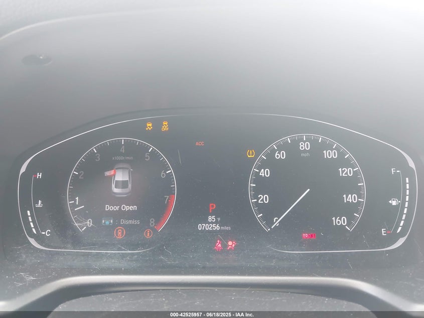 2018 Honda Accord Ex-L 2.0T VIN: 1HGCV2F54JA006555 Lot: 42525957