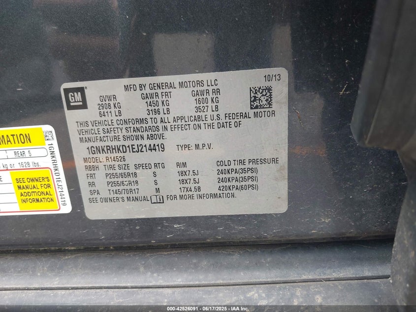 2014 CHEVROLET TRAVERSE LS - 1GNKRFED8EJ152677