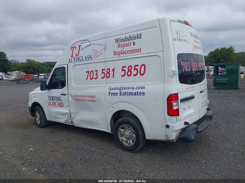 Vin: 1n6bf0ly7fn808329, lot: 43019537, nissan nv cargo nv2500 hd sv v6 20153