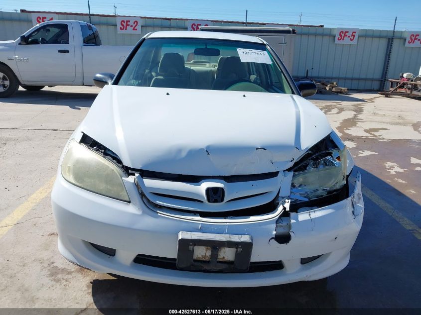 2005 Honda Civic Vp VIN: 2HGES163658559693 Lot: 42527613