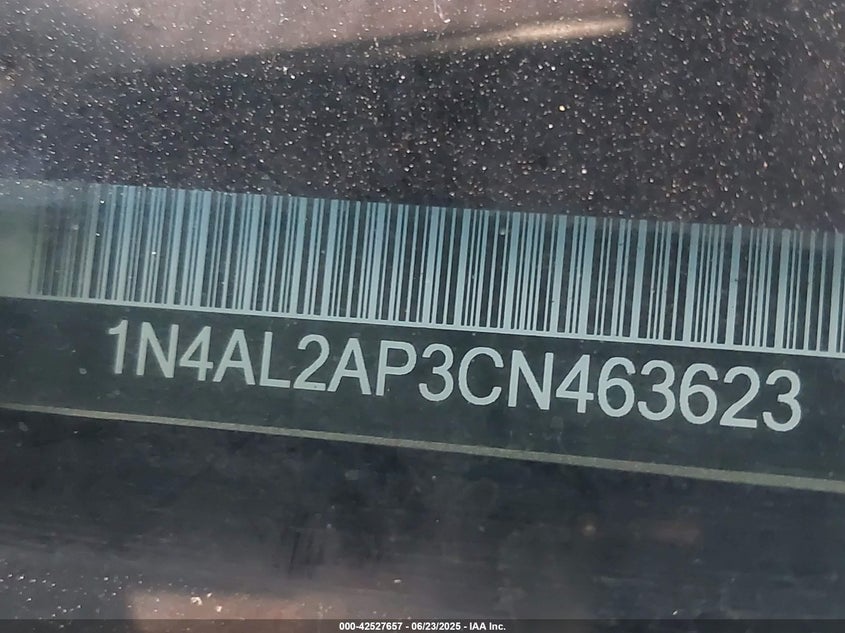 2012 NISSAN ALTIMA VIN: 1N4AL2AP3CN463623
