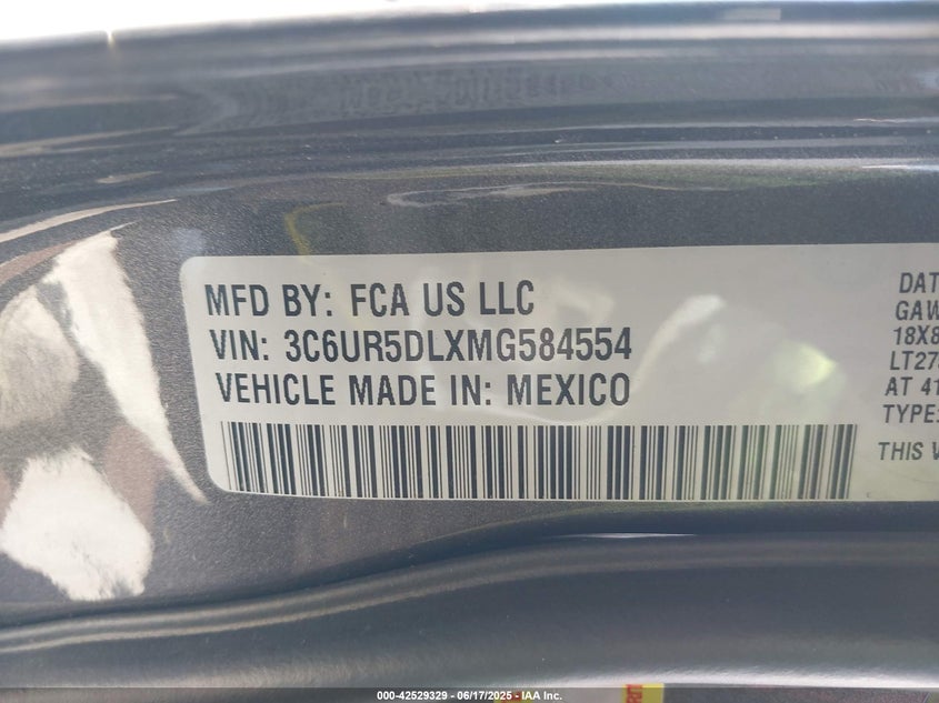 2021 RAM 2500 BIG HORN  4X4 6'4 BOX - 3C6UR5DLXMG584554