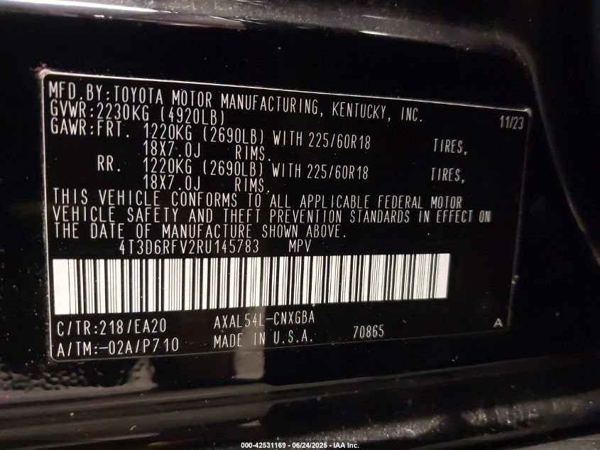 2024 Toyota Rav4 Hybrid - 4T3D6RFV2RU145783