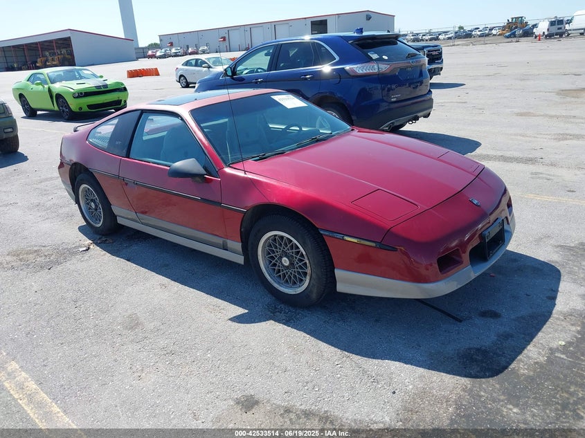 1987 Pontiac Fiero Gt red coupe gasoline 1G2PG1194HP226627 photo #1