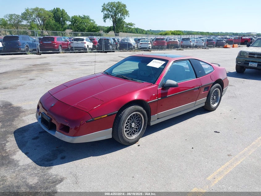 1987 Pontiac Fiero Gt red coupe gasoline 1G2PG1194HP226627 photo #3