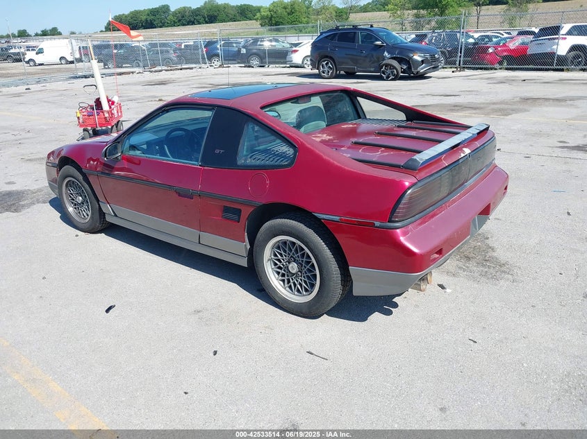 1987 Pontiac Fiero Gt red coupe gasoline 1G2PG1194HP226627 photo #4