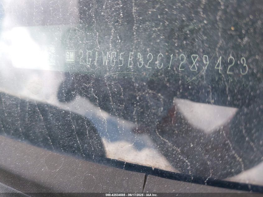 2012 Chevrolet Impala Lt VIN: 2G1WG5E32C1289423 Lot: 42534585