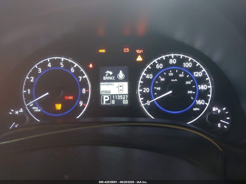 2011 Infiniti G37X VIN: JN1CV6AR9BM350045 Lot: 42535091