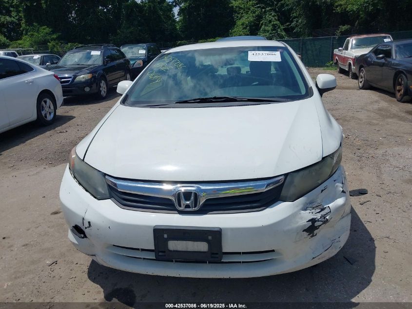 2012 Honda Civic Lx VIN: 2HGFB2F58CH587486 Lot: 42537086