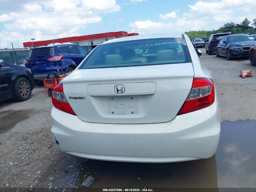 2012 Honda Civic Lx VIN: 2HGFB2F58CH587486 Lot: 42537086
