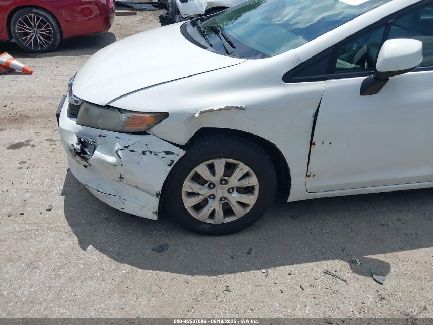 2012 Honda Civic Lx VIN: 2HGFB2F58CH587486 Lot: 42537086