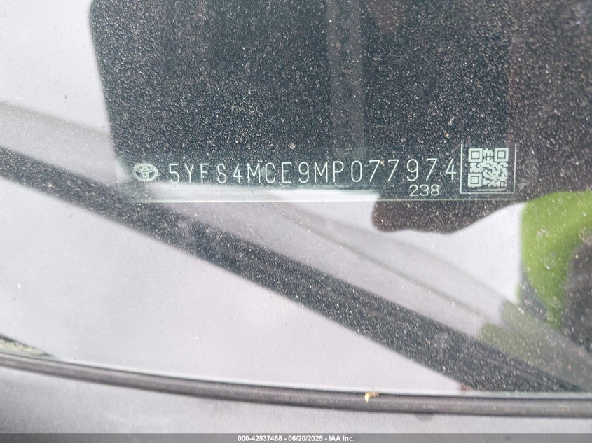 2021 TOYOTA COROLLA SE - 5YFS4MCE9MP077974