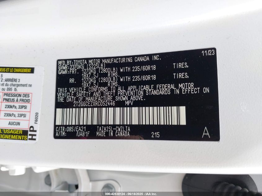 2024 Lexus NX 350 - 2T2GGCEZXRC052446