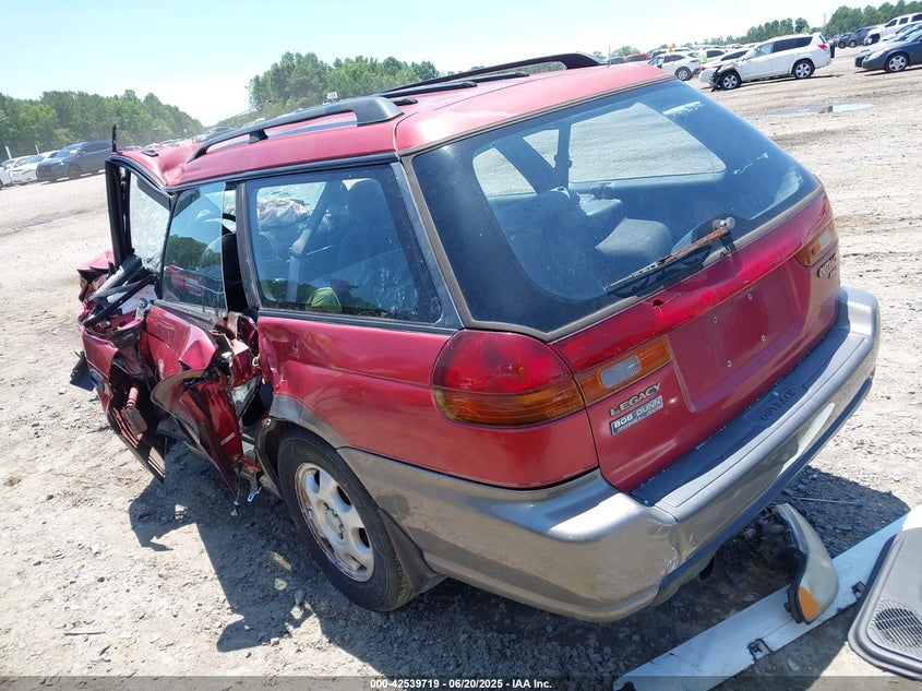 1996 Subaru Legacy Outback red van gasoline 4S3BG6858T7380031 photo #4
