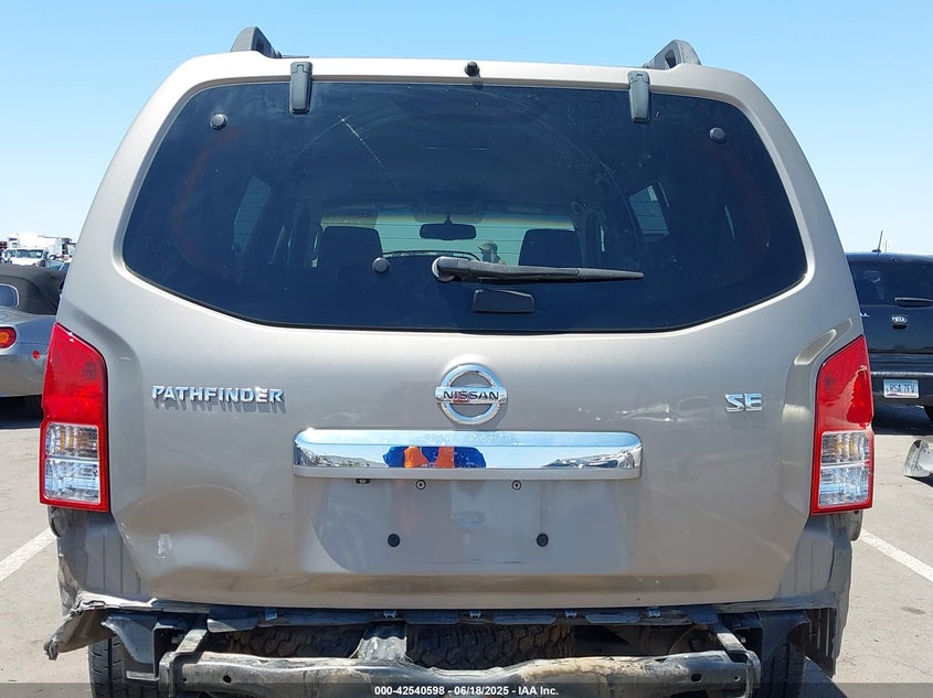 2008 NISSAN PATHFINDER VIN: 5N1AR18U98C621461
