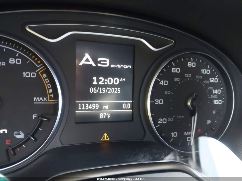 2016 Audi A3 E-Tron Prestige VIN: WAUSPBFFXGA061448 Lot: 42540809