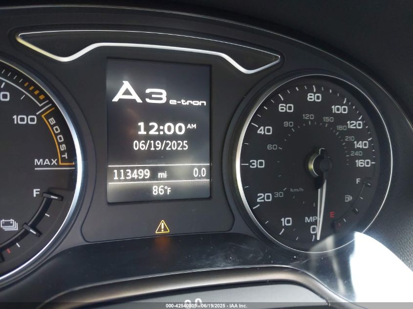 2016 Audi A3 E-Tron Prestige VIN: WAUSPBFFXGA061448 Lot: 42540809