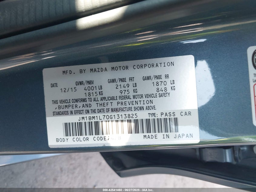 2016 MAZDA MAZDA3 I TOURING - JM1BM1L70G1313825