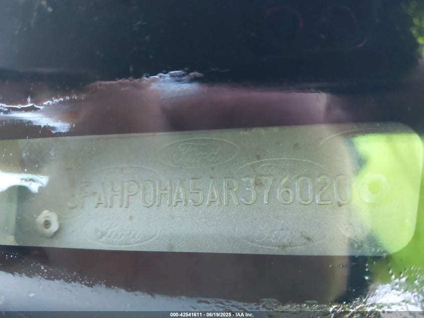 2010 FORD FUSION VIN: 3FAHP0HA5AR376020