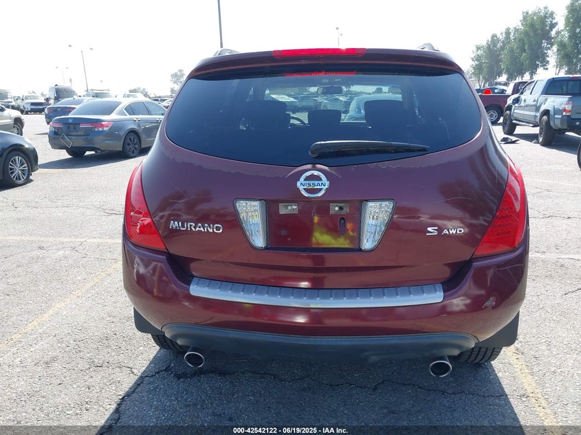 2007 Nissan Murano S VIN: JN8AZ08W47W612443 Lot: 42542122
