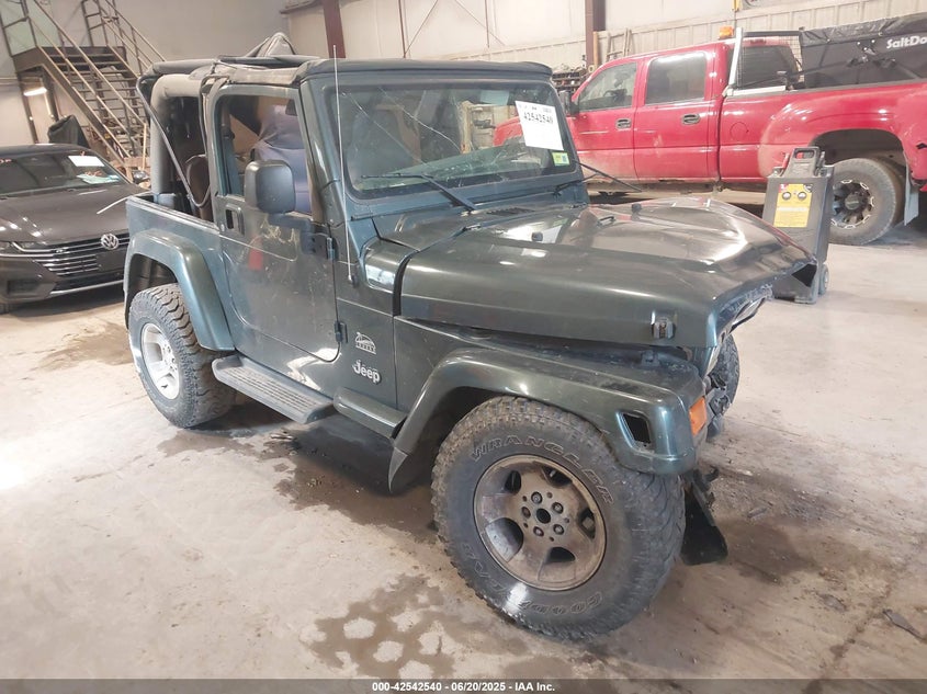 2003 Jeep Wrangler Sahara grey other gasoline 1J4FA59S73P307373 photo #1