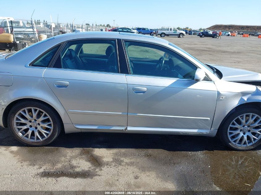 2008 Audi A4 2.0T/2.0T Special Edition VIN: WAUDF78EX8A140522 Lot: 42542659