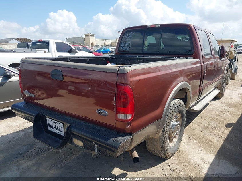 2006 FORD F250 VIN: 1FTSW20526EC82555