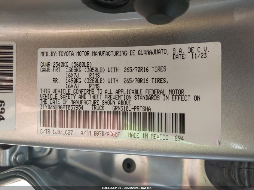 2023 TOYOTA TACOMA TRD OFF ROAD - 3TYDZ5BN6PT037854