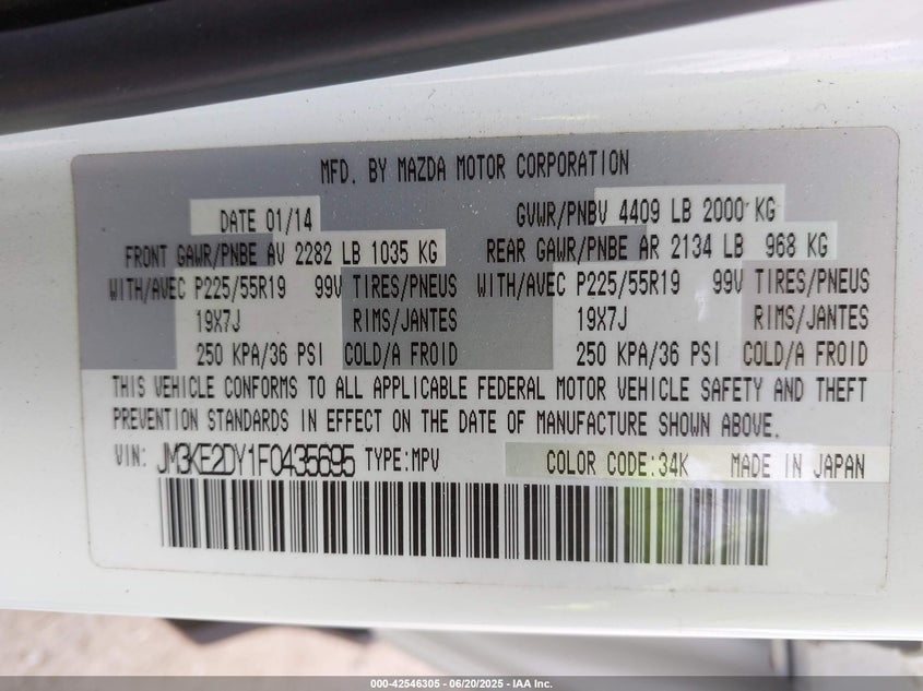 2015 MAZDA CX-5 GRAND TOURING - JM3KE2DY1F0435695