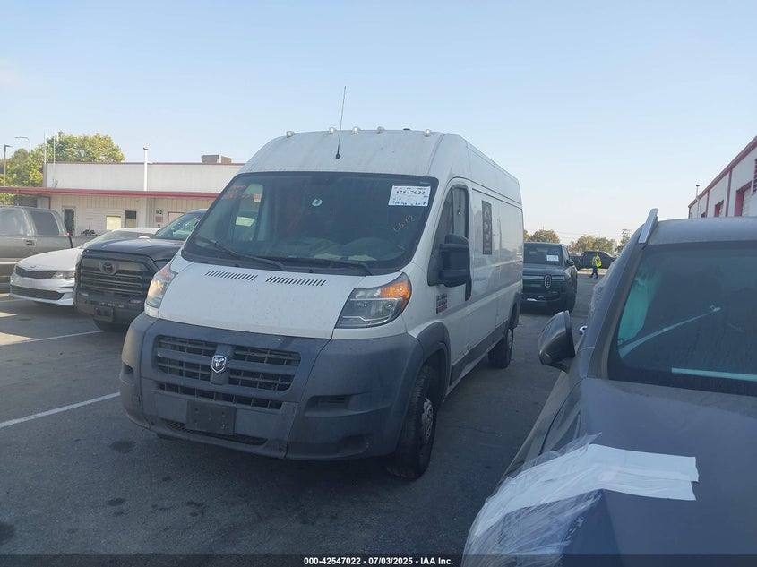 Vin: 3c6urvhg7ee115982, lot: 43039871, ram promaster 3500 high roof 20142