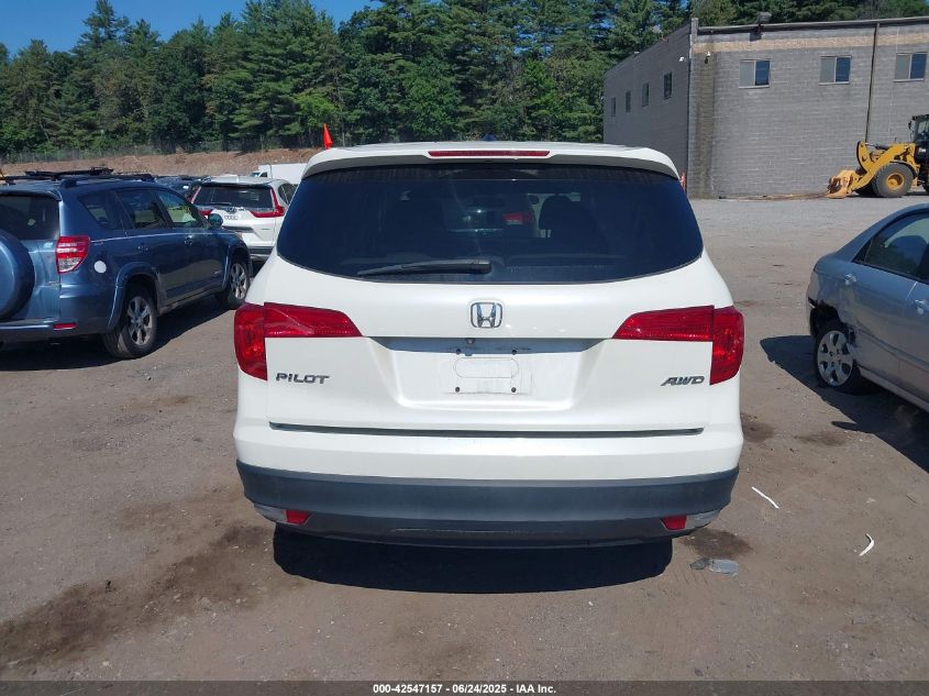 2016 Honda Pilot Ex VIN: 5FNYF6H3XGB703311 Lot: 42547157