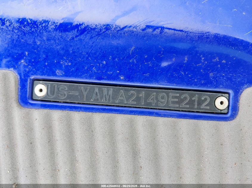 2012 Yamaha Other VIN: YAMA2149E212 Lot: 42548532