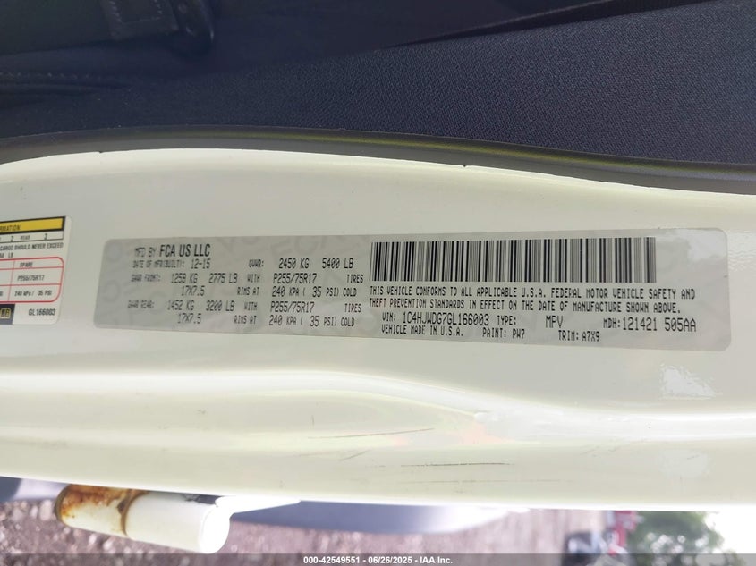 2016 JEEP WRANGLER UNLIMITED SPORT - 1C4HJWDG7GL166003