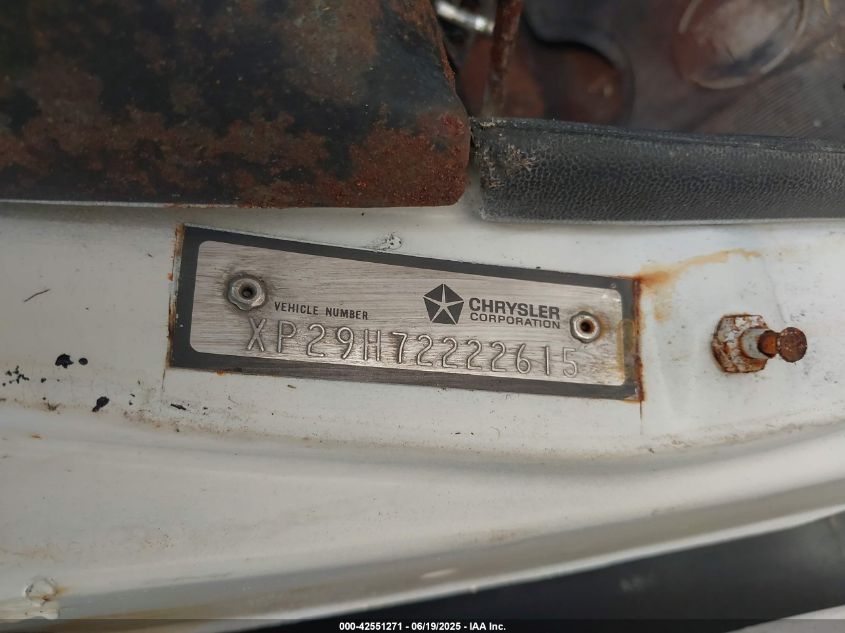 1967 Dodge Charger VIN: XP29H72222615 Lot: 42551271