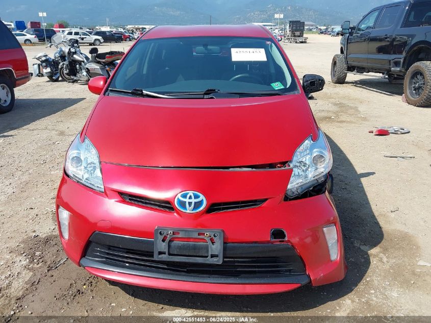 2012 Toyota Prius Two VIN: JTDKN3DU6C1528505 Lot: 42551453