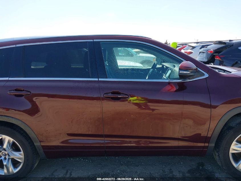 2016 Toyota Highlander Limited V6 VIN: 5TDYKRFH1GS170535 Lot: 42552272