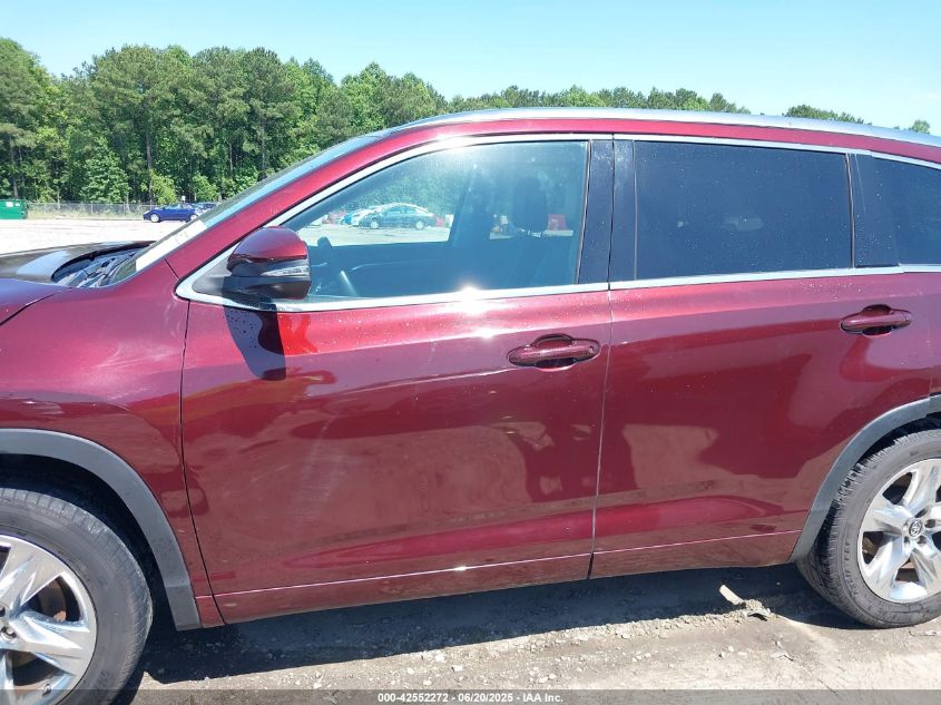 2016 Toyota Highlander Limited V6 VIN: 5TDYKRFH1GS170535 Lot: 42552272