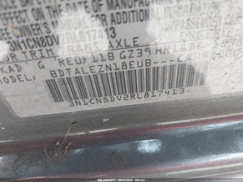 2024 NISSAN VERSA 1.6 S - 3N1CN8DV2RL817413